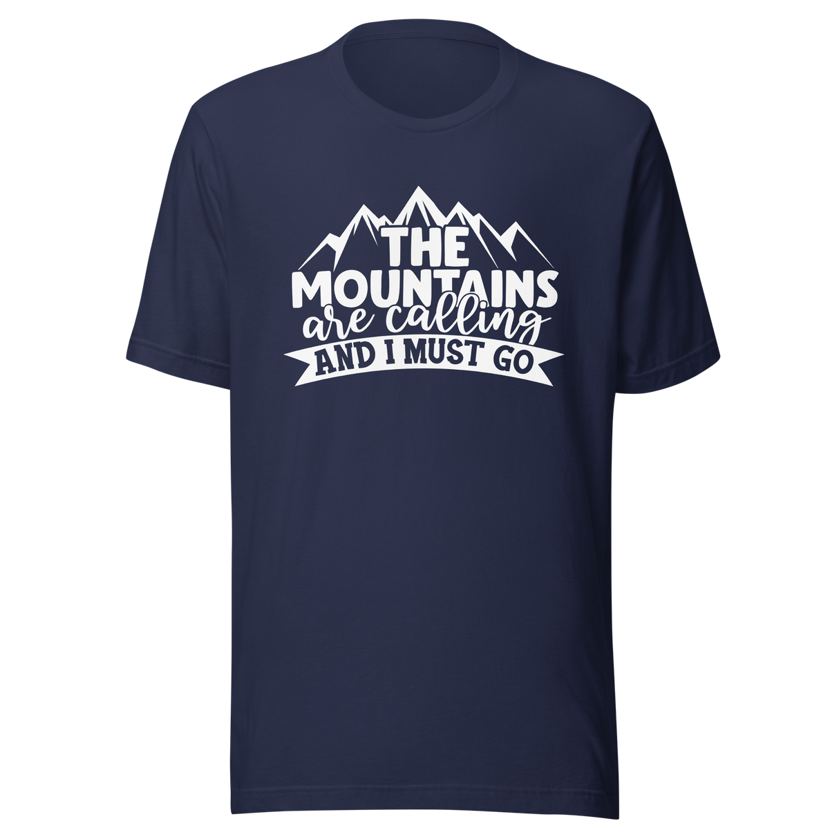 the-mountains-are-calling-and-i-must-go-mountain-tee-hiking-t-shirt-camping-tee-t-shirt-tee#color_navy