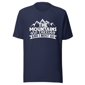 the-mountains-are-calling-and-i-must-go-mountain-tee-hiking-t-shirt-camping-tee-t-shirt-tee#color_navy
