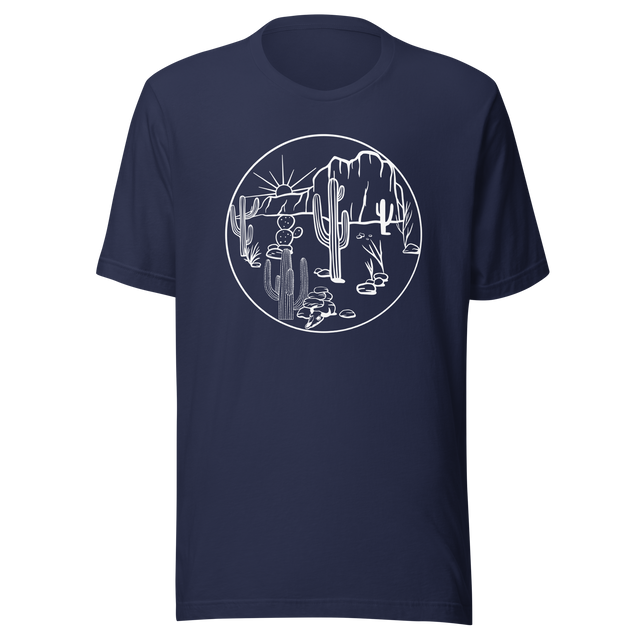 sonora-mojave-desert-with-saguaro-cactus-arizona-travel-tee-sonora-t-shirt-mojave-tee-desert-t-shirt-saguaro-tee#color_navy