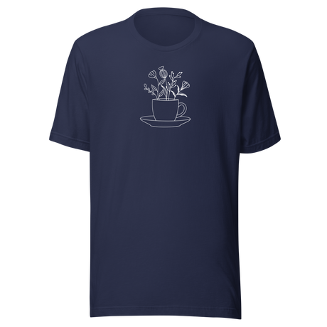 flowers-inside-a-teacup-floral-tee-food-t-shirt-floral-tee-teacup-t-shirt-garden-tee#color_navy