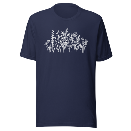 wildflowers-flowers-tee-wildflowers-t-shirt-floral-tee-nature-t-shirt-garden-tee#color_navy
