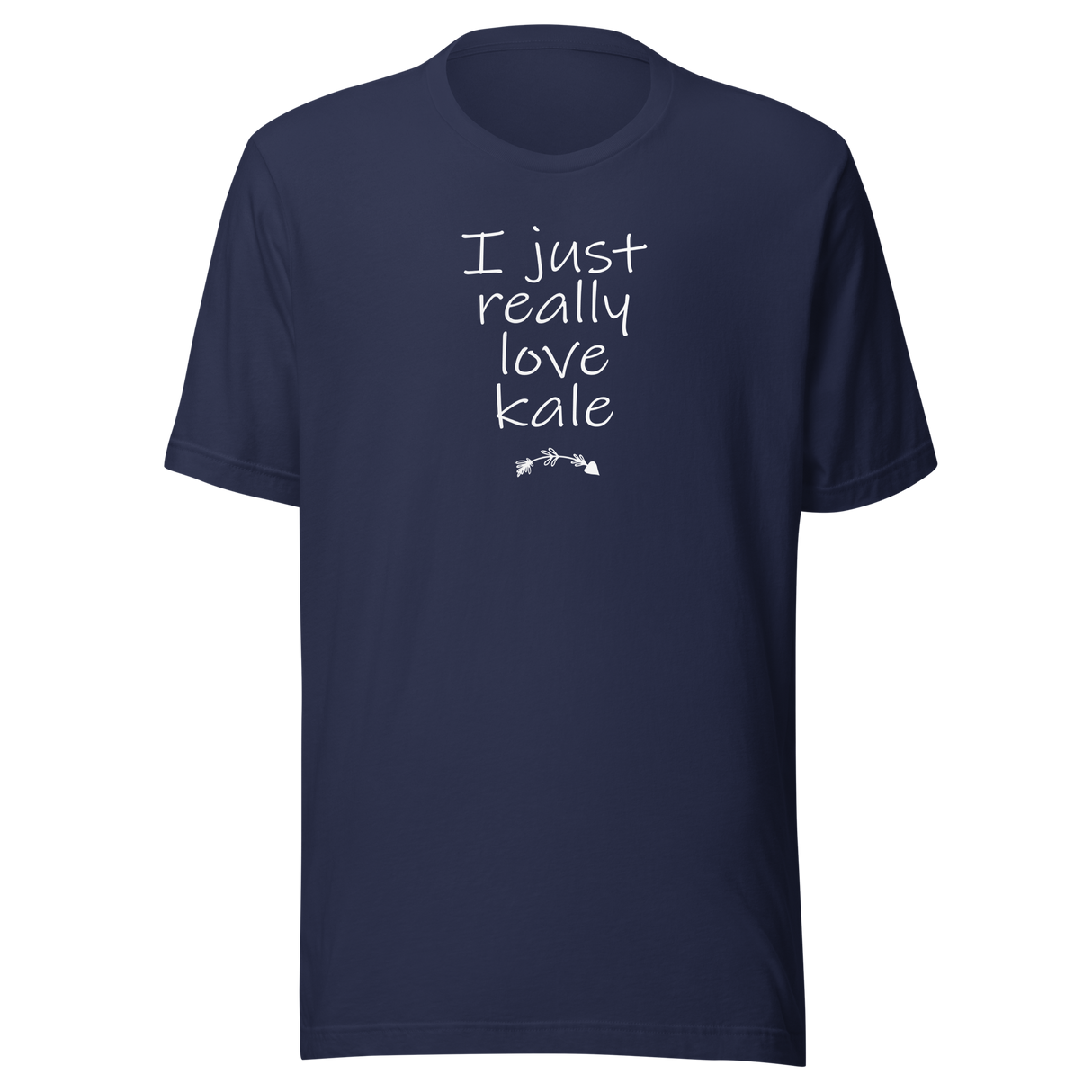 i-just-really-love-kale-food-tee-foodie-t-shirt-love-tee-kale-t-shirt-healthy-tee#color_navy