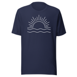 sunset-sunrise-with-ocean-ripples-travel-tee-life-t-shirt-travel-tee-sunset-t-shirt-sunrise-tee#color_navy