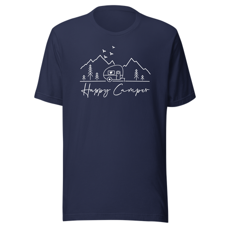 Happy Camper - Travel Tee - Outdoors T-Shirt - Travel Tee - Adventure T-Shirt - Camping Tee