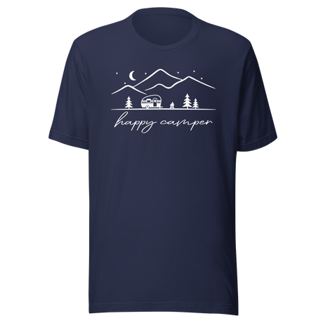 Happy Camper - Travel Tee - Outdoors T-Shirt - Travel Tee - Adventure T-Shirt - Camping Tee