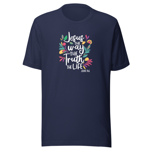 jesus-the-way-the-truth-the-life-faith-tee-faith-t-shirt-christianity-tee-jesus-t-shirt-religion-tee#color_navy