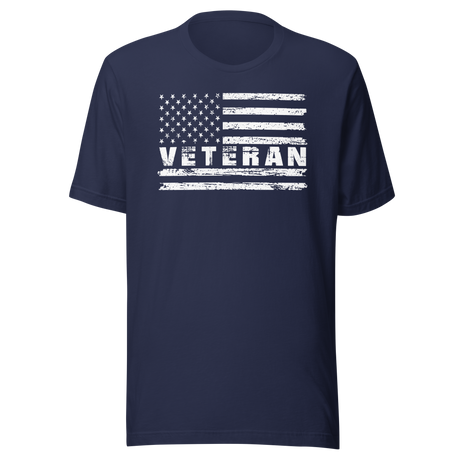 Veteran With Flag - Veteran Tee - Government T-Shirt - Veteran Tee - Patriotism T-Shirt - Flag Tee