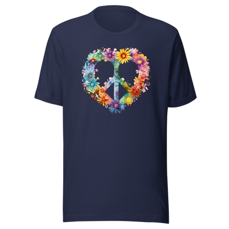 peace-sign-hippie-wild-flowers-retro-tee-flower-t-shirt-retro-tee-t-shirt-t-shirt-women-tee#color_navy