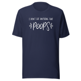 i-dont-eat-anything-that-poops-food-tee-vegetarian-t-shirt-vegan-tee-organic-t-shirt-plant-based-tee#color_navy