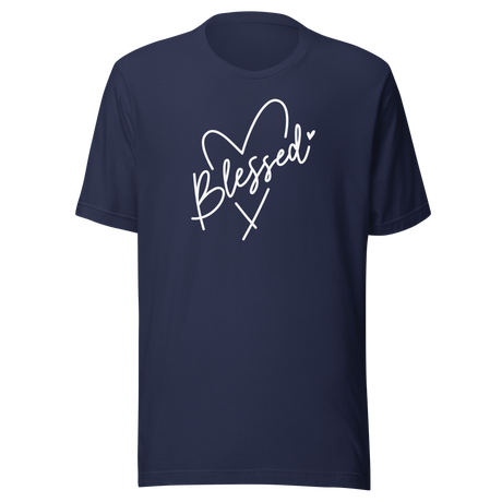 Blessed With Heart - Faith Tee - Faith T-Shirt - Blessed Tee - Heart T-Shirt - Love Tee