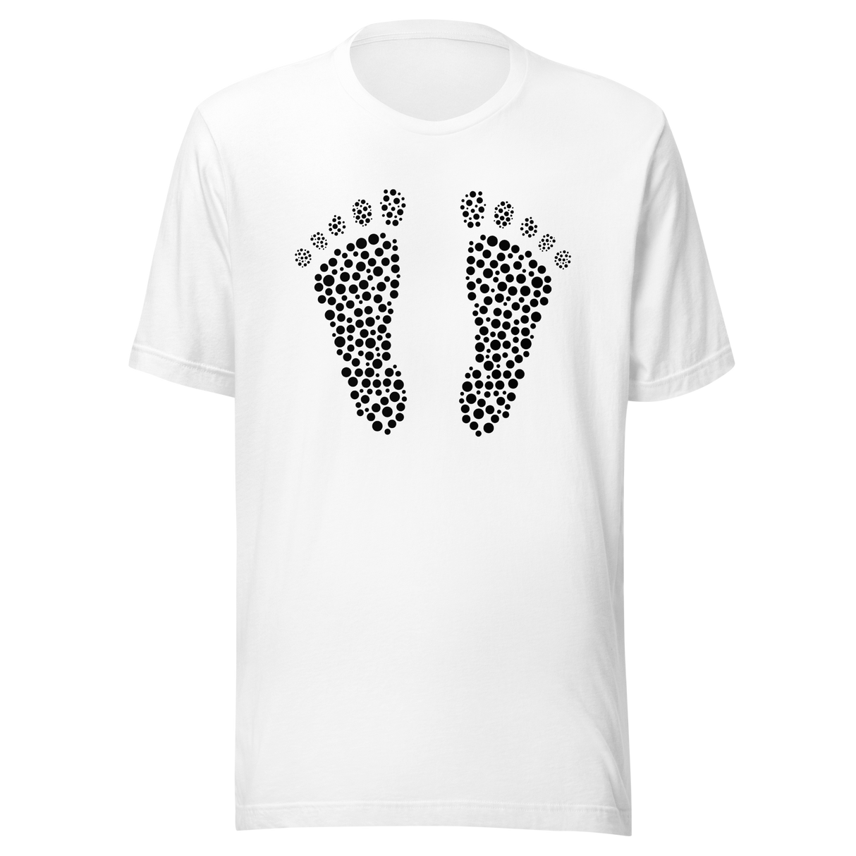 two-footprints-feet-tee-cute-t-shirt-black-tee-inspirational-t-shirt-gift-tee#color_white