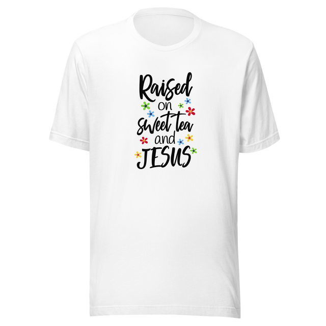 raised-on-sweet-tea-and-jesus-jesus-tee-sweet-tea-t-shirt-christian-tee-faith-t-shirt-religion-tee#color_white