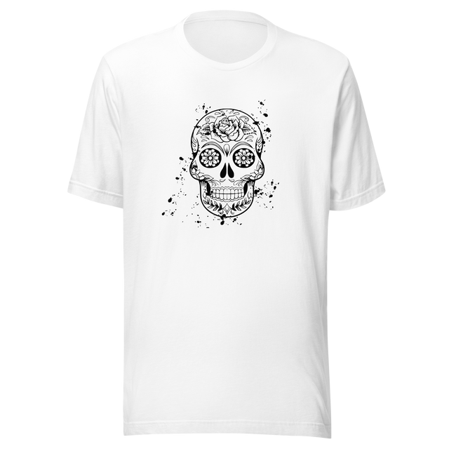 psychedelic-skull-black-and-white-skull-tee-psychedelic-t-shirt-halloween-tee-gift-t-shirt-cool-tee#color_white