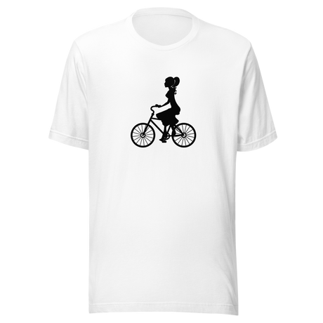 lady-on-bicycle-black-silhouette-bicycle-tee-bike-t-shirt-lady-tee-gift-t-shirt-mom-tee#color_white