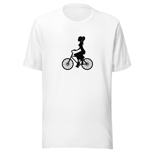 lady-on-bicycle-black-silhouette-bicycle-tee-bike-t-shirt-lady-tee-gift-t-shirt-mom-tee#color_white