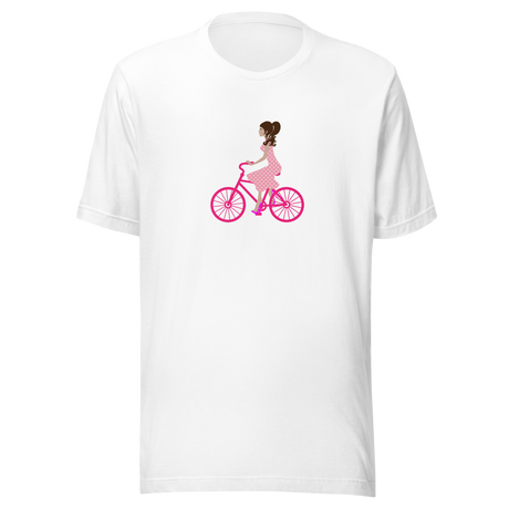 lady-in-pink-dress-riding-pink-bicycle-bicycle-tee-bike-t-shirt-lady-tee-gift-t-shirt-mom-tee#color_white