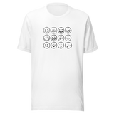 black-and-white-outlines-of-hand-drawn-smiley-faces-smiley-tee-smile-t-shirt-smiley-face-tee-funny-t-shirt-emoticon-tee#color_white