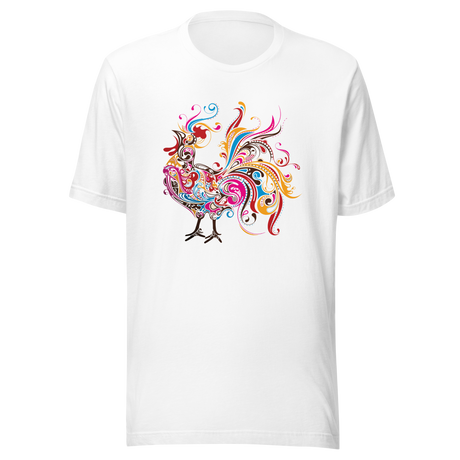 colorful-illustrated-rooster-colorful-tee-illustrated-t-shirt-rooster-tee-farm-t-shirt-animal-tee#color_athletic-heather