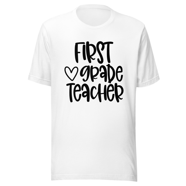 first-grade-teacher-first-grade-tee-teacher-t-shirt-kids-tee-t-shirt-tee#color_white