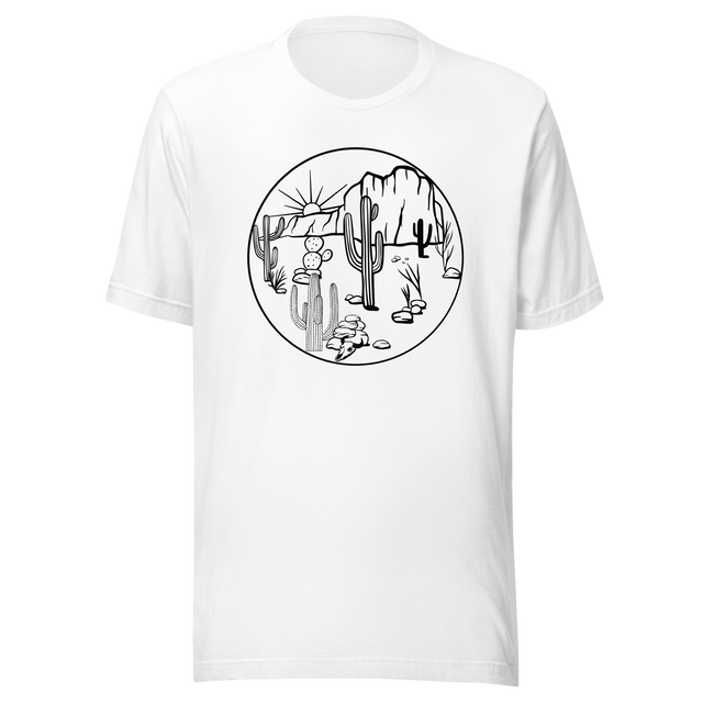 sonora-mojave-desert-with-saguaro-cactus-arizona-travel-tee-sonora-t-shirt-mojave-tee-desert-t-shirt-saguaro-tee#color_white