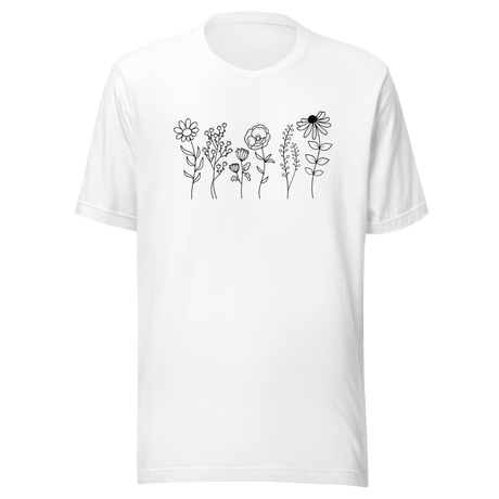 wildflowers-floral-tee-wildflowers-t-shirt-floral-tee-blooms-t-shirt-nature-tee#color_white