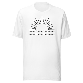 sunset-sunrise-with-ocean-ripples-travel-tee-life-t-shirt-travel-tee-sunset-t-shirt-sunrise-tee#color_white