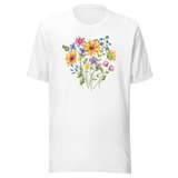 sunflowers-wildflowers-flowers-tee-sunflower-t-shirt-wildflower-tee-floral-t-shirt-bloom-tee#color_white