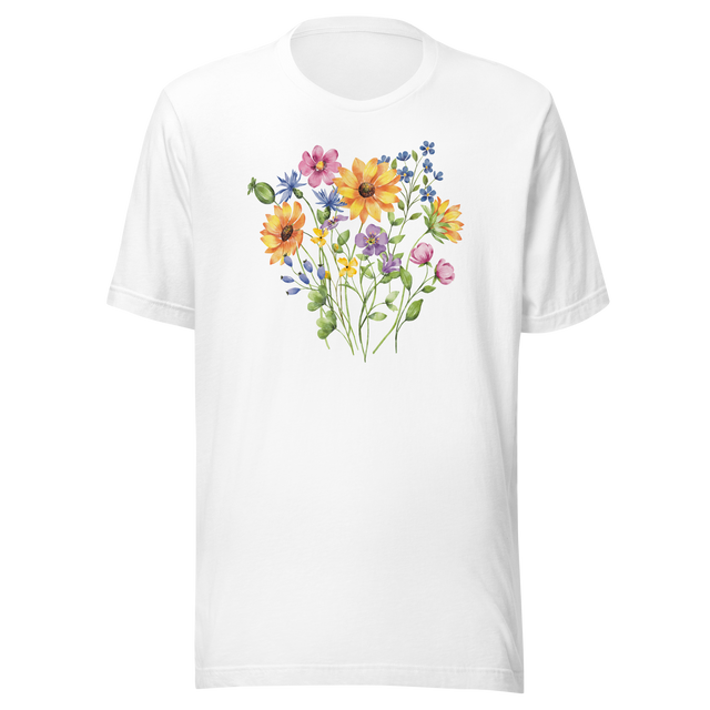 sunflowers-wildflowers-flowers-tee-sunflower-t-shirt-wildflower-tee-floral-t-shirt-bloom-tee#color_white