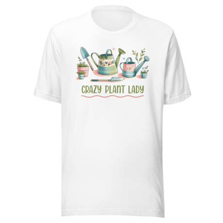 Crazy Plant Lady With Gardening Tools - Plants Tee - Flowers T-Shirt - Plants Tee - Gardening T-Shirt - T-Shirt Tee