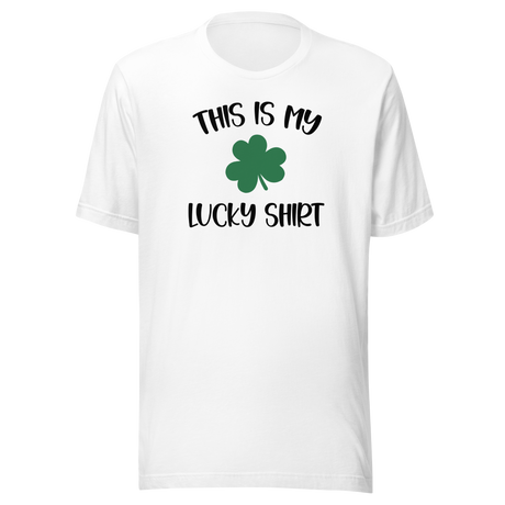 this-is-my-lucky-shirt-with-clover-leaf-holidays-tee-holiday-t-shirt-t-shirt-tee-lucky-t-shirt-clover-tee#color_white