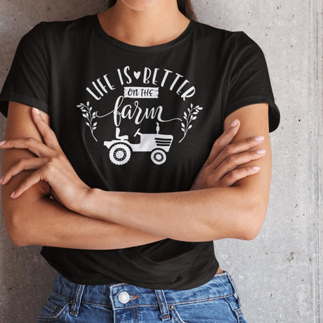 life-is-better-on-the-farm-farm-lovers-tee-farmer-t-shirt-farming-tee-country-life-t-shirt-farm-animals-tee#color_black