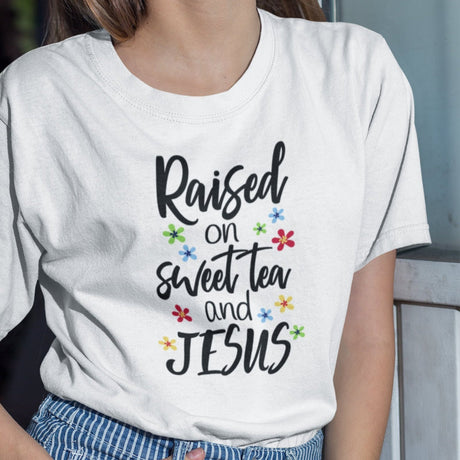 raised-on-sweet-tea-and-jesus-jesus-tee-sweet-tea-t-shirt-christian-tee-faith-t-shirt-religion-tee#color_white