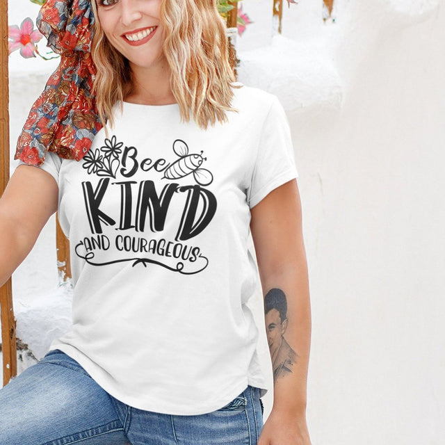 bee-kind-and-courageous-be-kind-tee-kindness-t-shirt-bee-kind-tee-be-nice-t-shirt-inspiration-tee#color_white