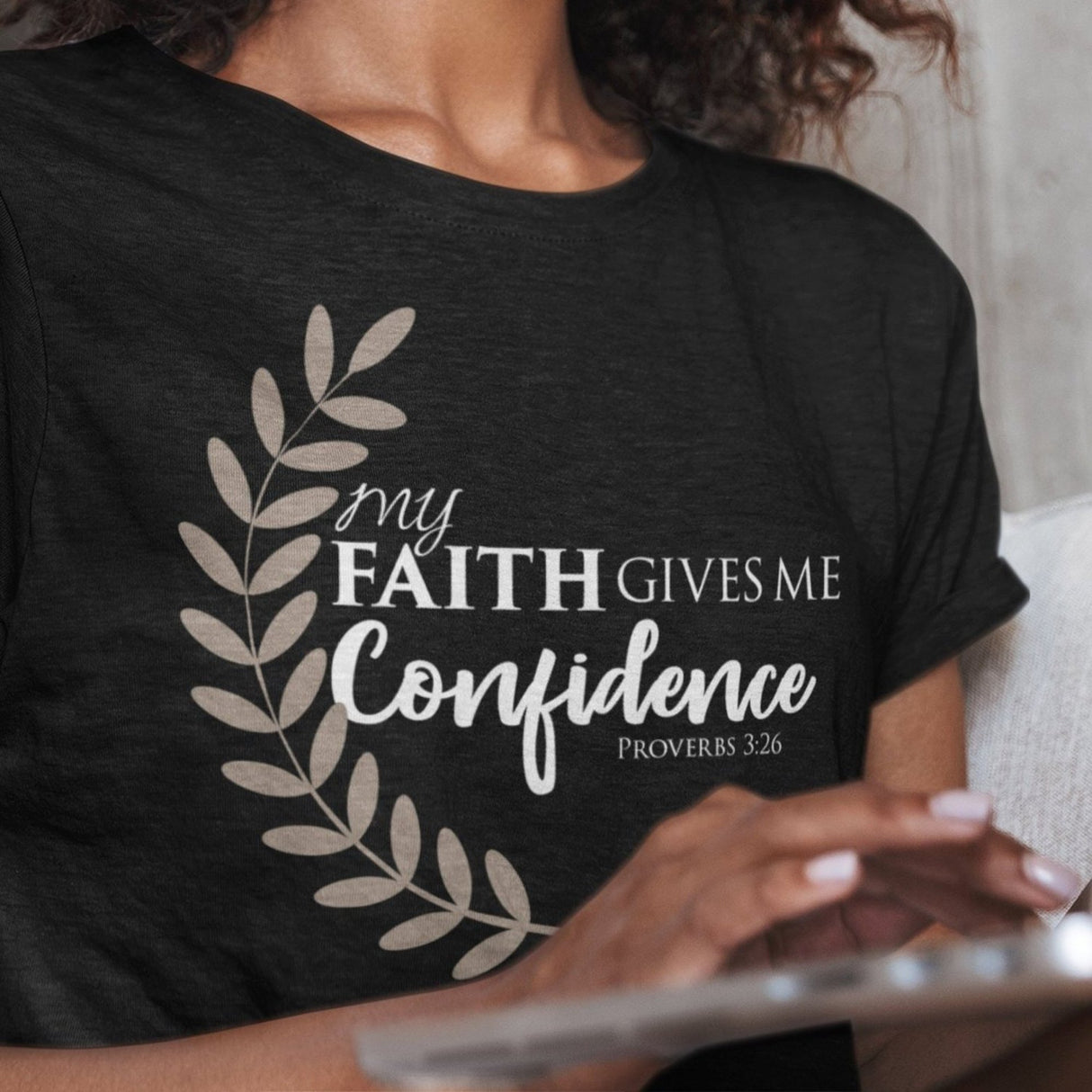 my-faith-gives-me-confidence-proverbs-3-26-faith-tee-confidence-t-shirt-never-give-up-tee-religious-t-shirt-jesus-tee#color_black