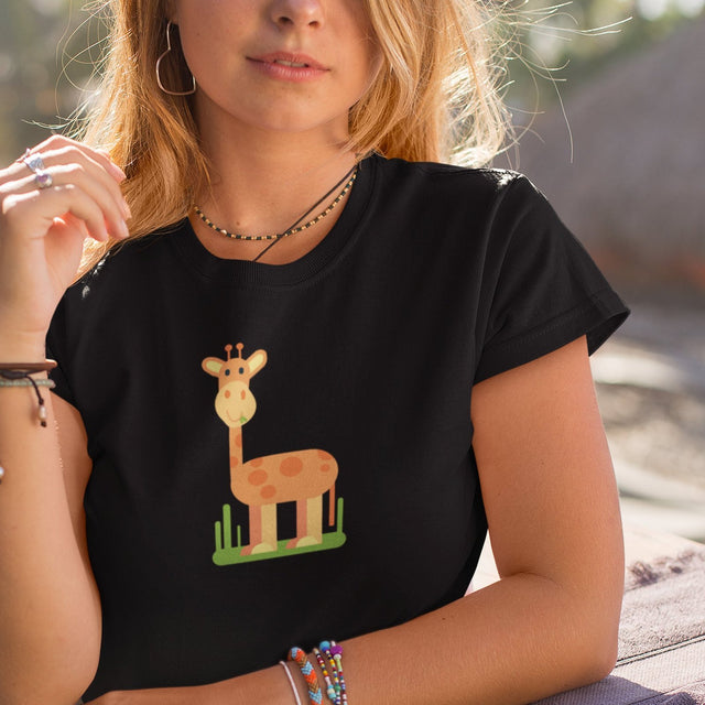 giraffe-illustrated-giraffe-tee-animal-t-shirt-cute-tee-safari-t-shirt-children-tee#color_black