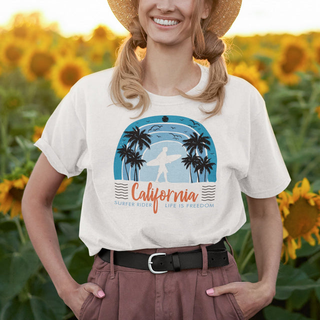 california-surfer-rider-life-is-freedom-california-tee-good-vibes-t-shirt-beach-tee-t-shirt-tee#color_white