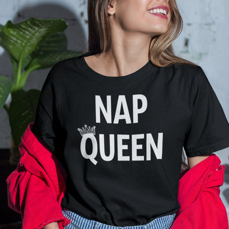 nap-queen-nap-tee-queen-t-shirt-girls-tee-life-t-shirt-sleeping-tee#color_black