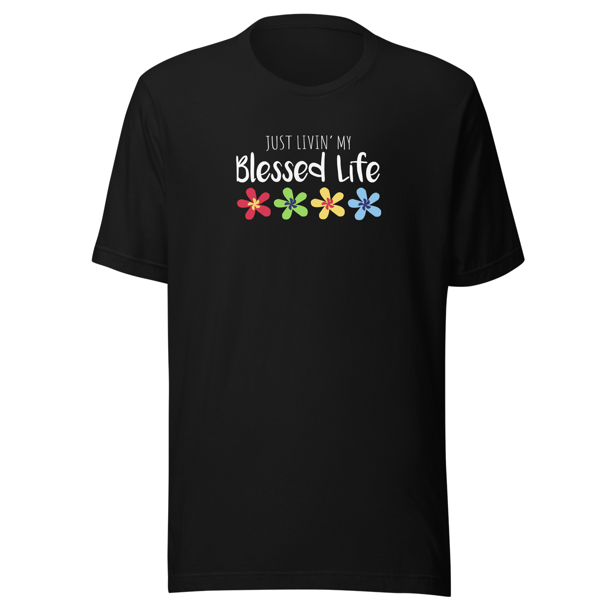 just-livin-my-blessed-life-blessed-tee-life-t-shirt-christian-tee-jesus-t-shirt-faith-tee#color_black