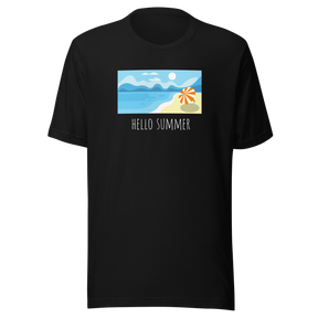 hello-summer-summer-tee-hello-t-shirt-sun-tee-beach-t-shirt-seasonal-tee#color_black