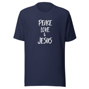 peace-love-and-jesus-jesus-tee-peace-t-shirt-christian-tee-faith-t-shirt-religious-tee#color_navy