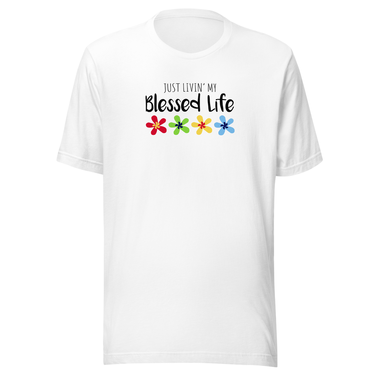 just-livin-my-blessed-life-blessed-tee-life-t-shirt-christian-tee-jesus-t-shirt-faith-tee#color_white